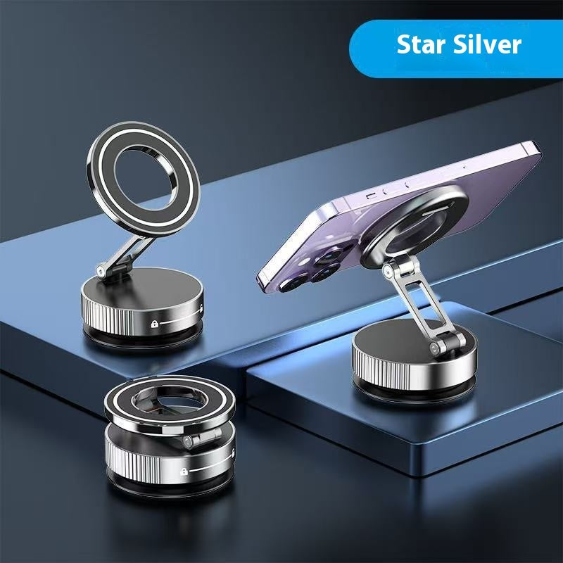 "NanoGrip Drive silver magnetic car phone mount for commuters and Uber drivers - NanoVibe Tech"